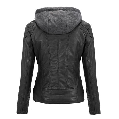 Womens Fleece Lined Leather Jacket