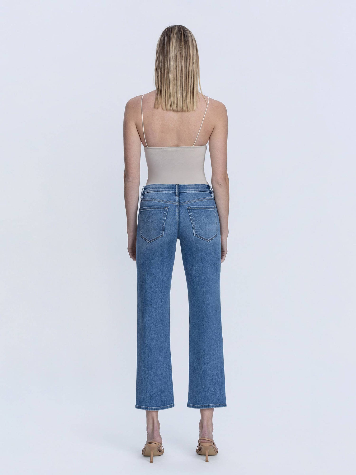 Romy Mid Rise Ankle Straight Jean