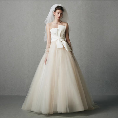Elegant Satin Wedding Dress for Pregnant Women