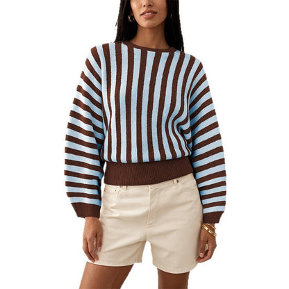 Striped Knitted Pullover Sweater