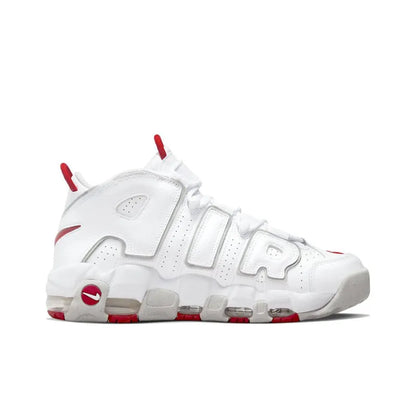 Nike Air More Uptempo 96 White Grey Fog University Red