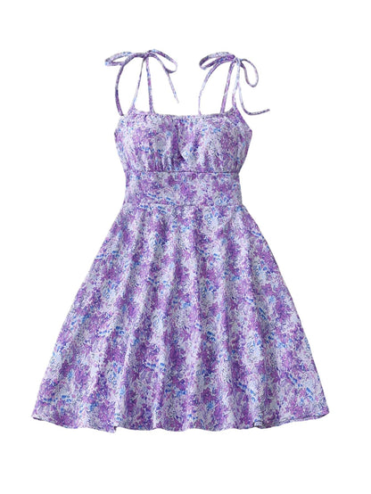 Summer Floral Suspender Mini Dress