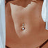 Stainless Steel Diamond Navel Ring Jewelry