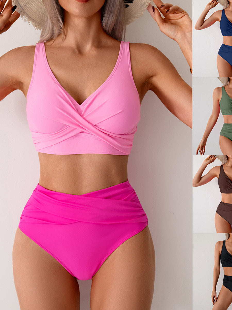 High-waist swimming suit set
