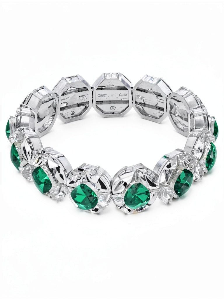 Charter Club Crystal and Stone Stretch Bracelet