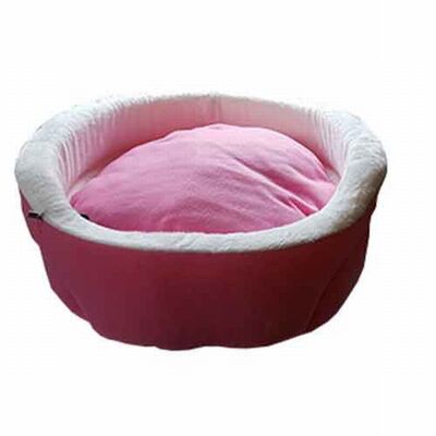 Bedspet Pink Basket Pet Bed for Cats and Small Dogs