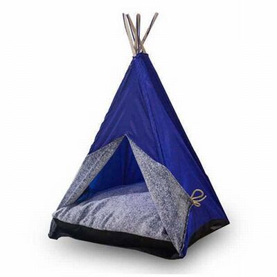 Bedspet Large Cat and Small Dog Tent Blue 60x60x80 cm
