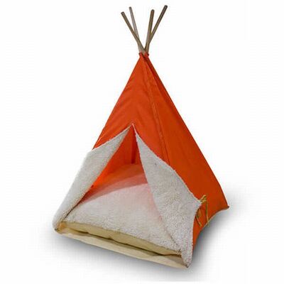 Bedspet Cat and Small Dog Tent Orange 50x50x70 cm