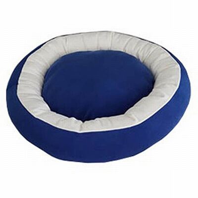 Bedspet Donut Pet Bed for Cats and Small Dogs Blue &amp; White