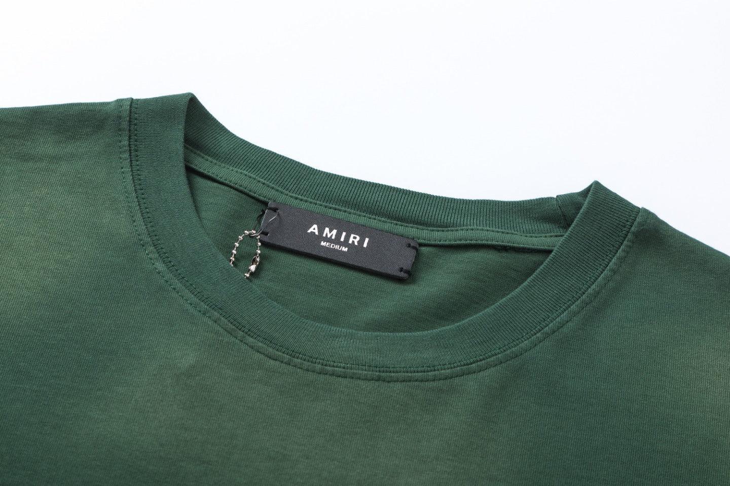 Amiri Lion Green T-Shirt Without Collar
