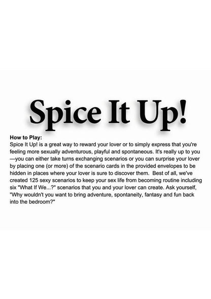 Behind Closed Doors Spice It Up! Card Game