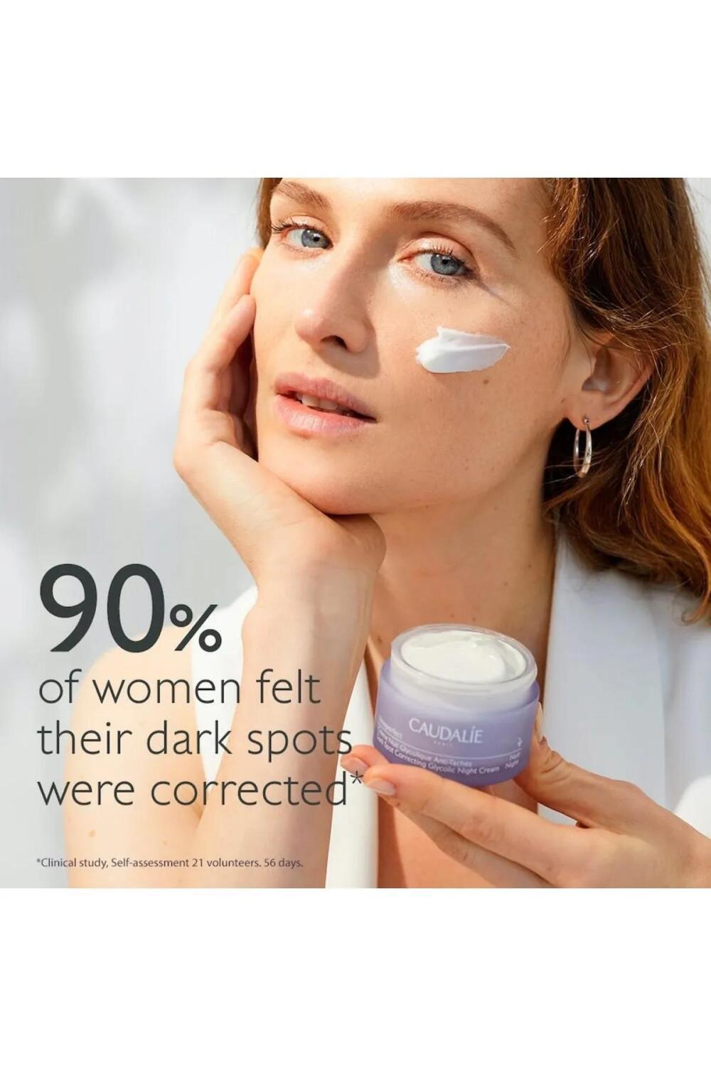 Caudalie Vinoperfect Dark Spot Night Cream - Natural, Non-Comedogenic &amp; Dermatologically Tested Night Care for Hyperpigmentation