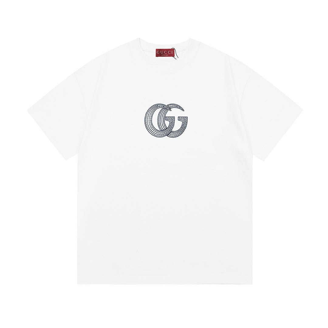 Gucci T-Shirt White Crew Neck | Luxury Cotton Tee - Casual Elegance
