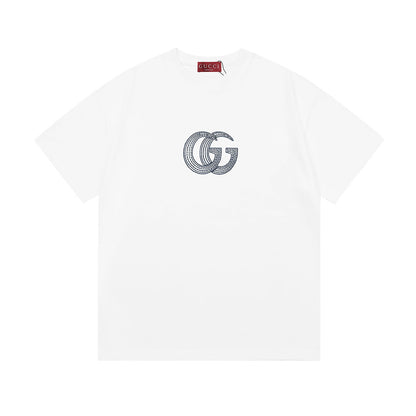 Gucci T-Shirt White Crew Neck | Luxury Cotton Tee - Casual Elegance