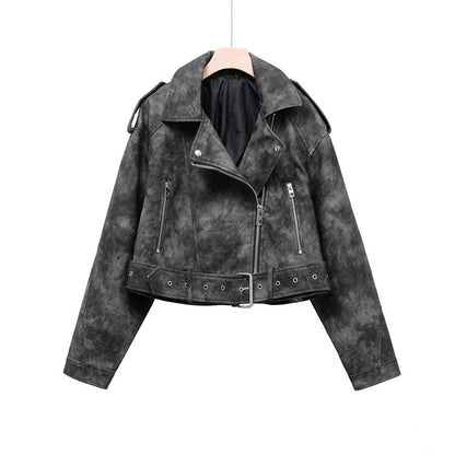 Turn-down collar loose-fitting coat