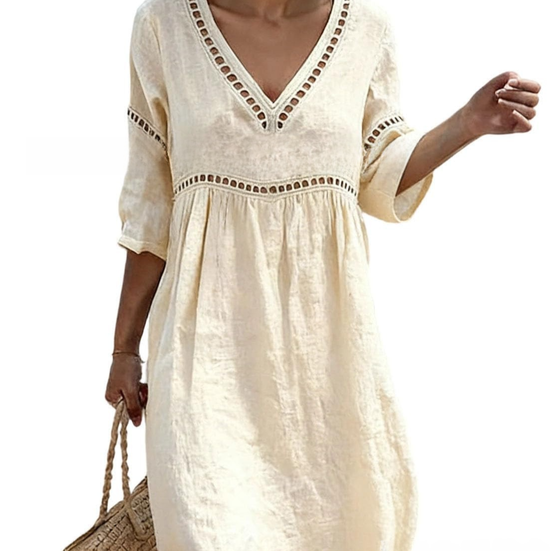 Women Summer Bohemian Lantern Sleeve Long Dress