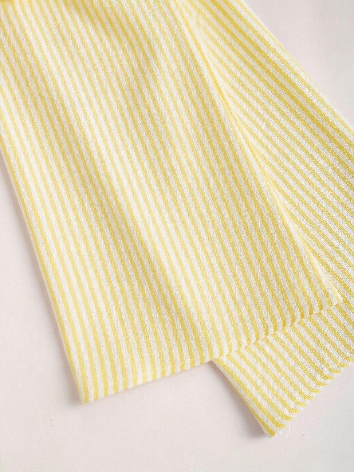Striped Casual Two-Piece Suit Long Sleeve Loose Fit