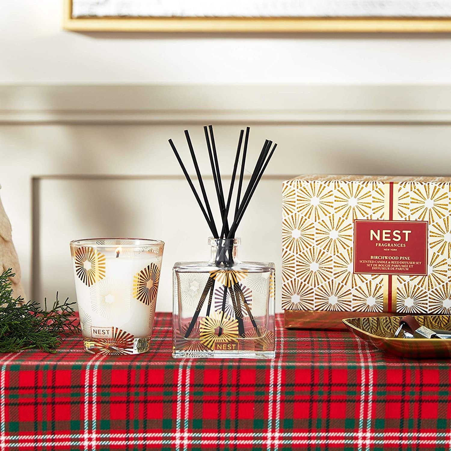 Nest New York Birchwood Pine Classic Candle &amp; Reed Diffuser Set