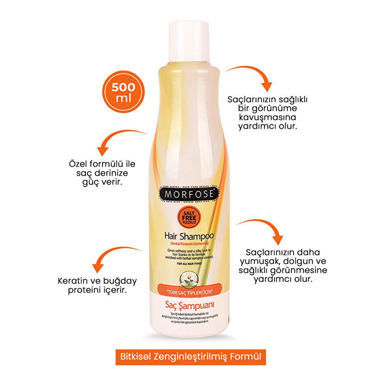 Morfose Herbal Sulfate-Free Shampoo for All Hair Types - 16.91 fl oz, Nourishes &amp; Strengthens Hair