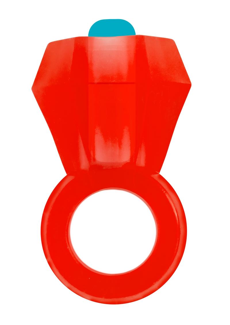 Rock Candy Vibrating Bling Pop Ring With Soft Feel And Body Safe