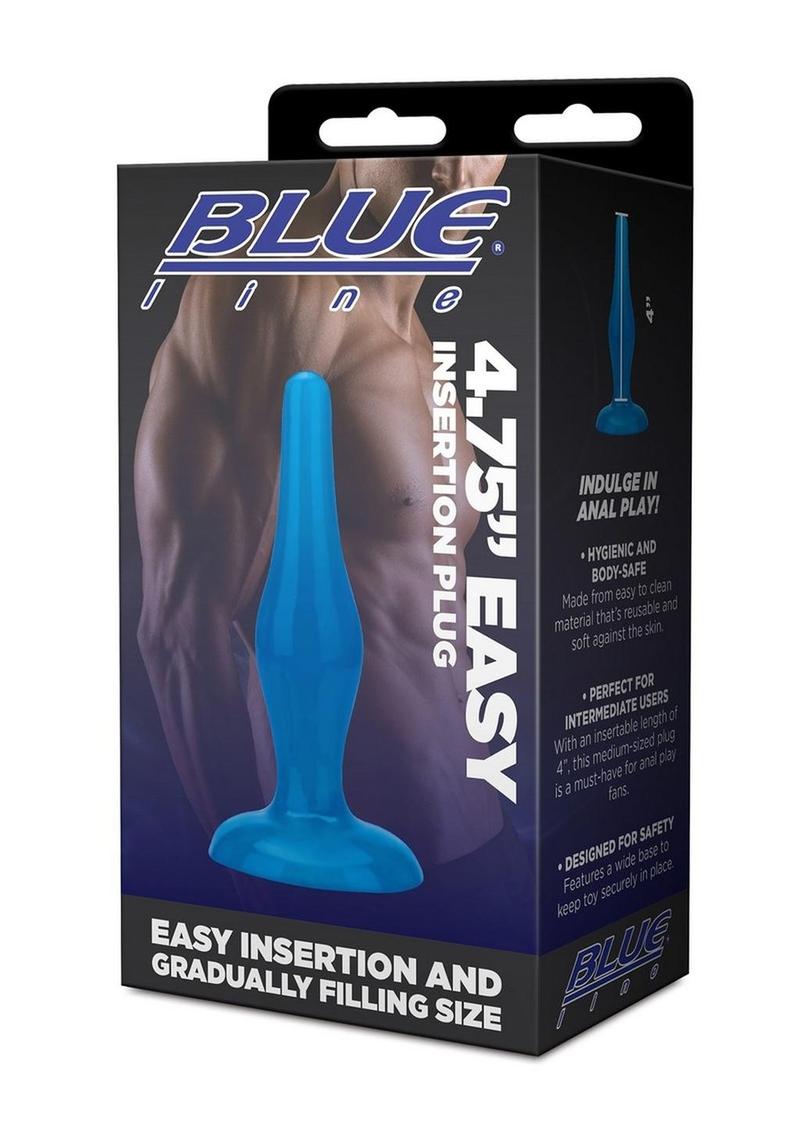 Blue Line Easy Insertion Anal Plug 4.75 Inch