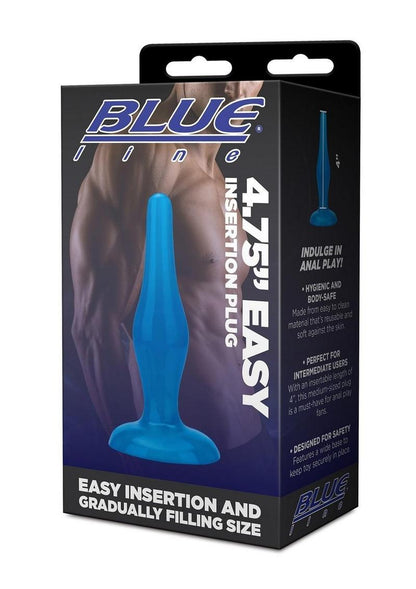 Blue Line Easy Insertion Anal Plug 4.75 Inch