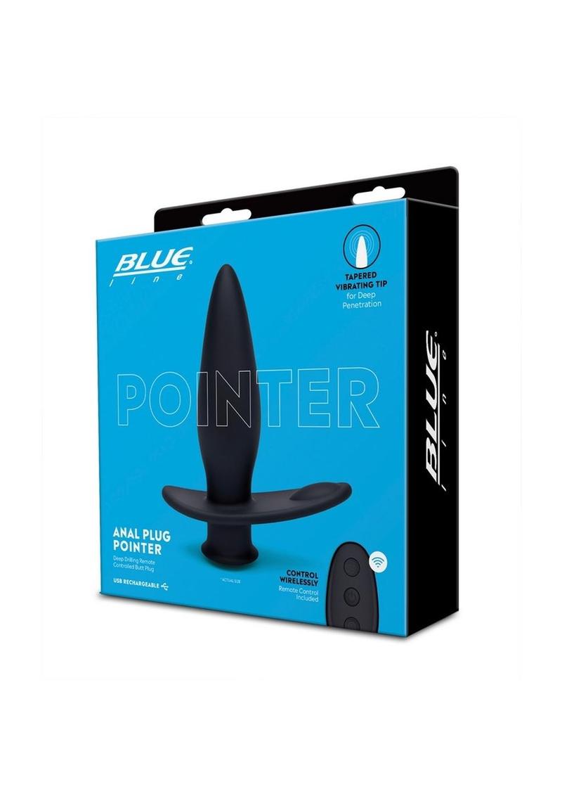 Blue Line Pointer Silicone Deep Drilling Butt Plug