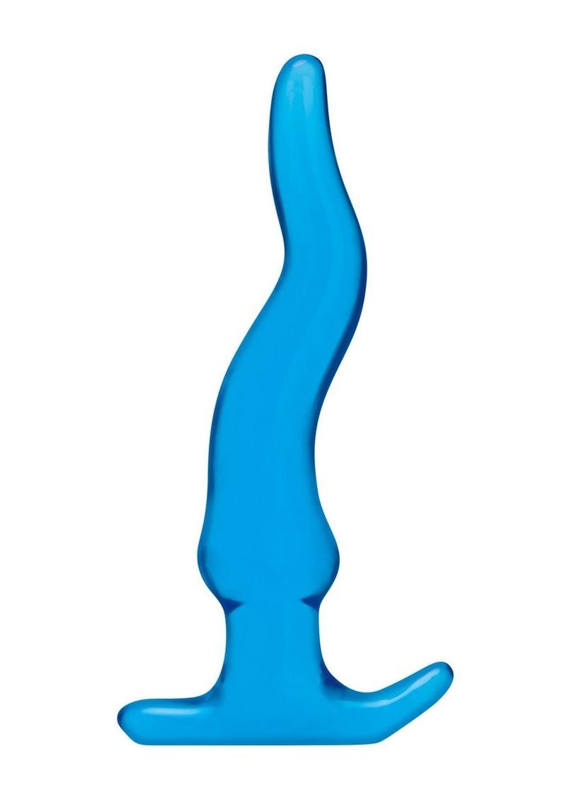 Blue Line Wavy Butt Plug Uniquely Shaped