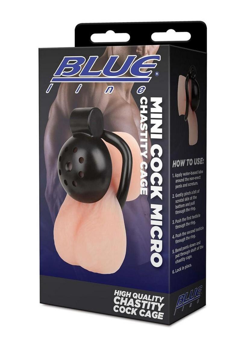 Blue Line Mini Micro Chastity Cage