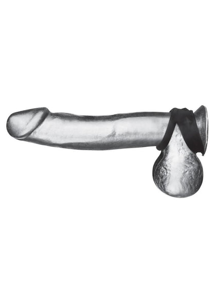 Blue Line Silicone Duo Snap Comfortable Cock And Ball Ring