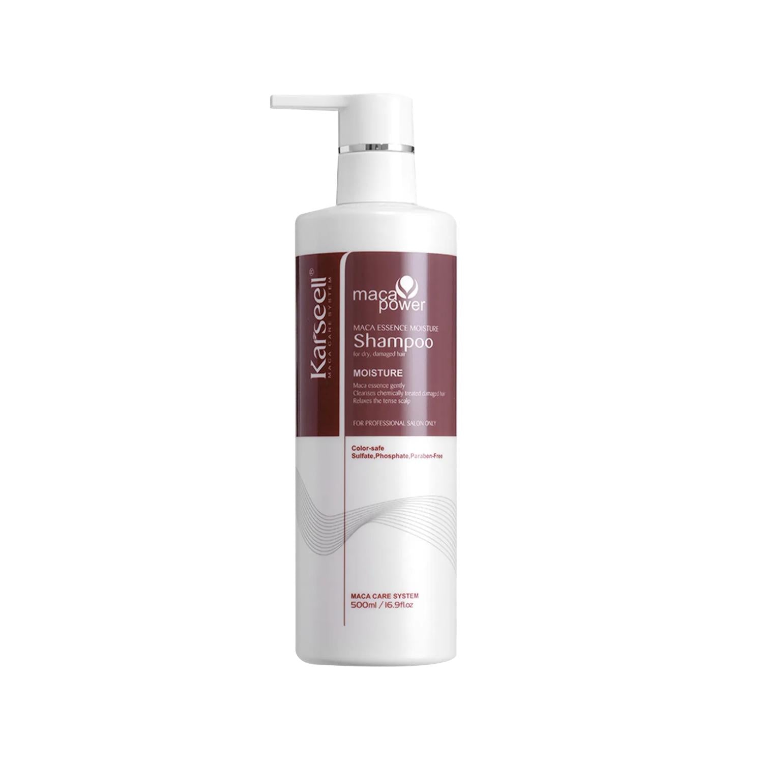 Karseell Moisturizing Shampoo with Maca Essence for Dry &amp; Damaged Hair - 500ml Hydrating Hair Care