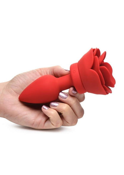 Booty Sparks Rechargeable Silicone Vibrating Rose Anal Plug