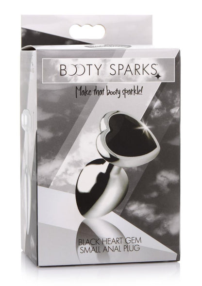 Booty Sparks Black Heart Gem Large Anal Plug