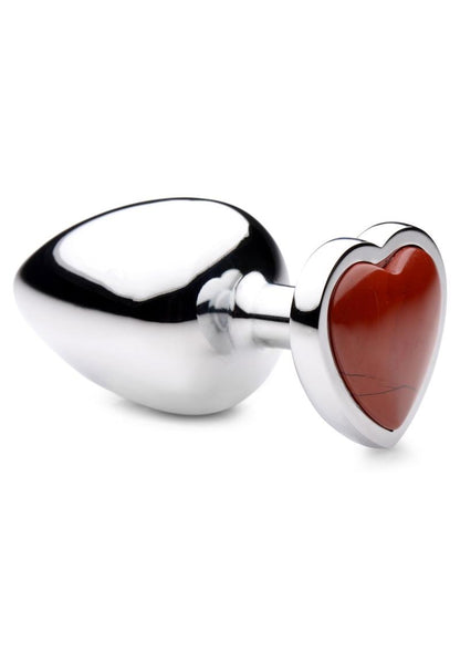 Booty Sparks Gemstones Red Jasper Heart  Anal Plug