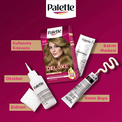 Palette Deluxe Hair Dye 8-0 Honey Foam 50ml