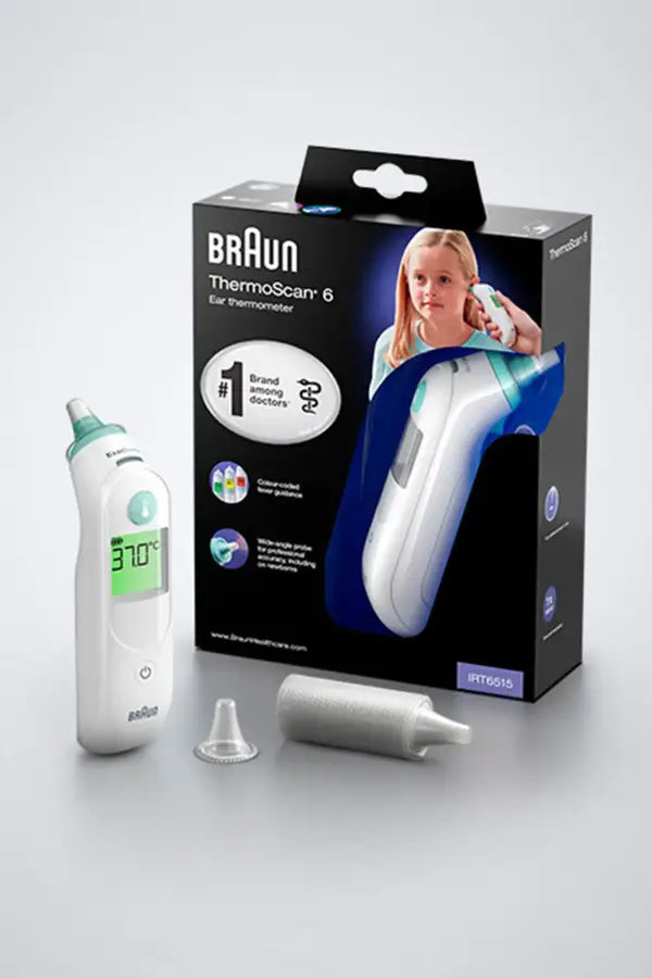 Braun ThermoScan 6 Ear Thermometer with Color-Coded Display