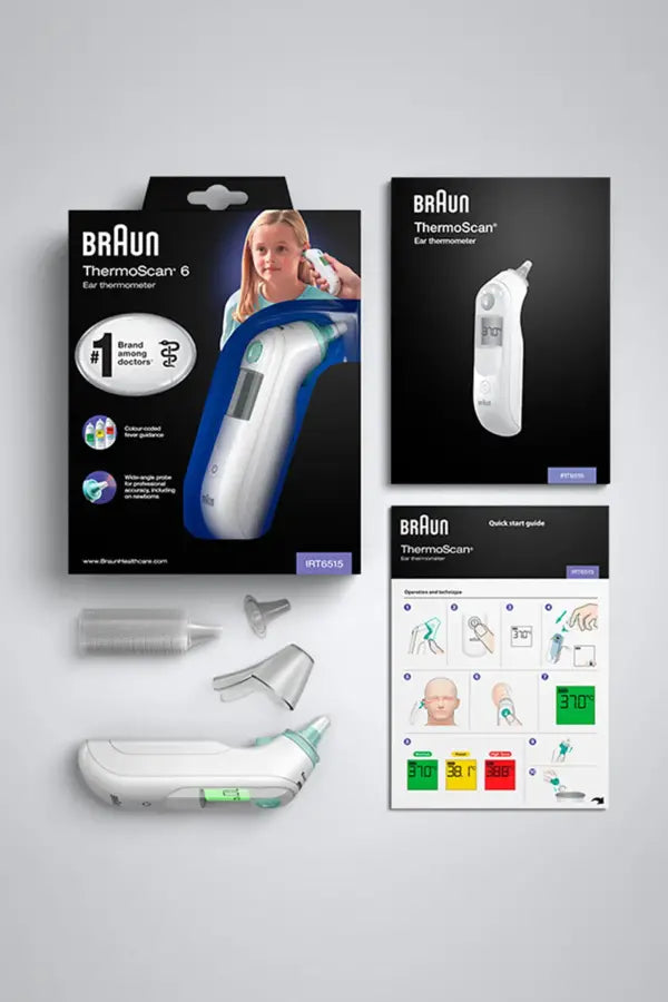 Braun ThermoScan 6 Ear Thermometer with Color-Coded Display