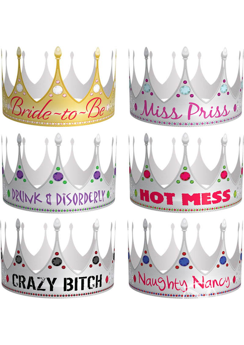 Bride-to-Be Party Crowns 6 per Pack for Bachelorette Parties