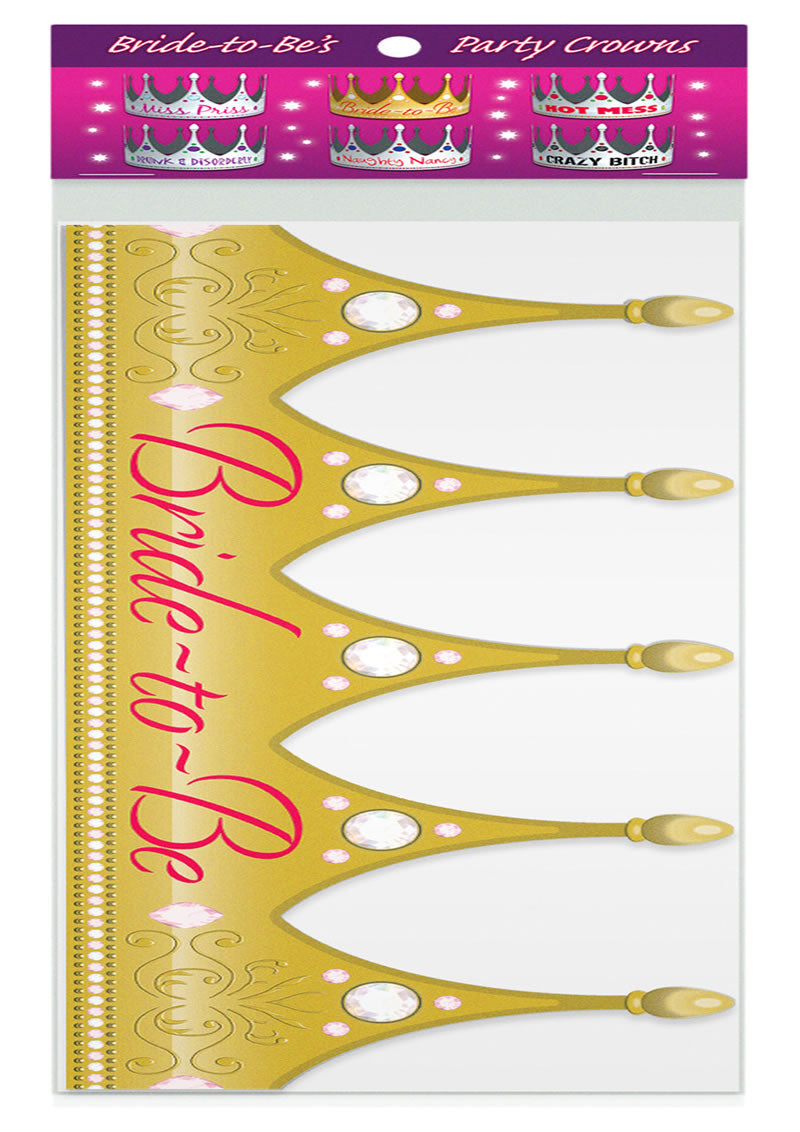Bride-to-Be Party Crowns 6 per Pack for Bachelorette Parties
