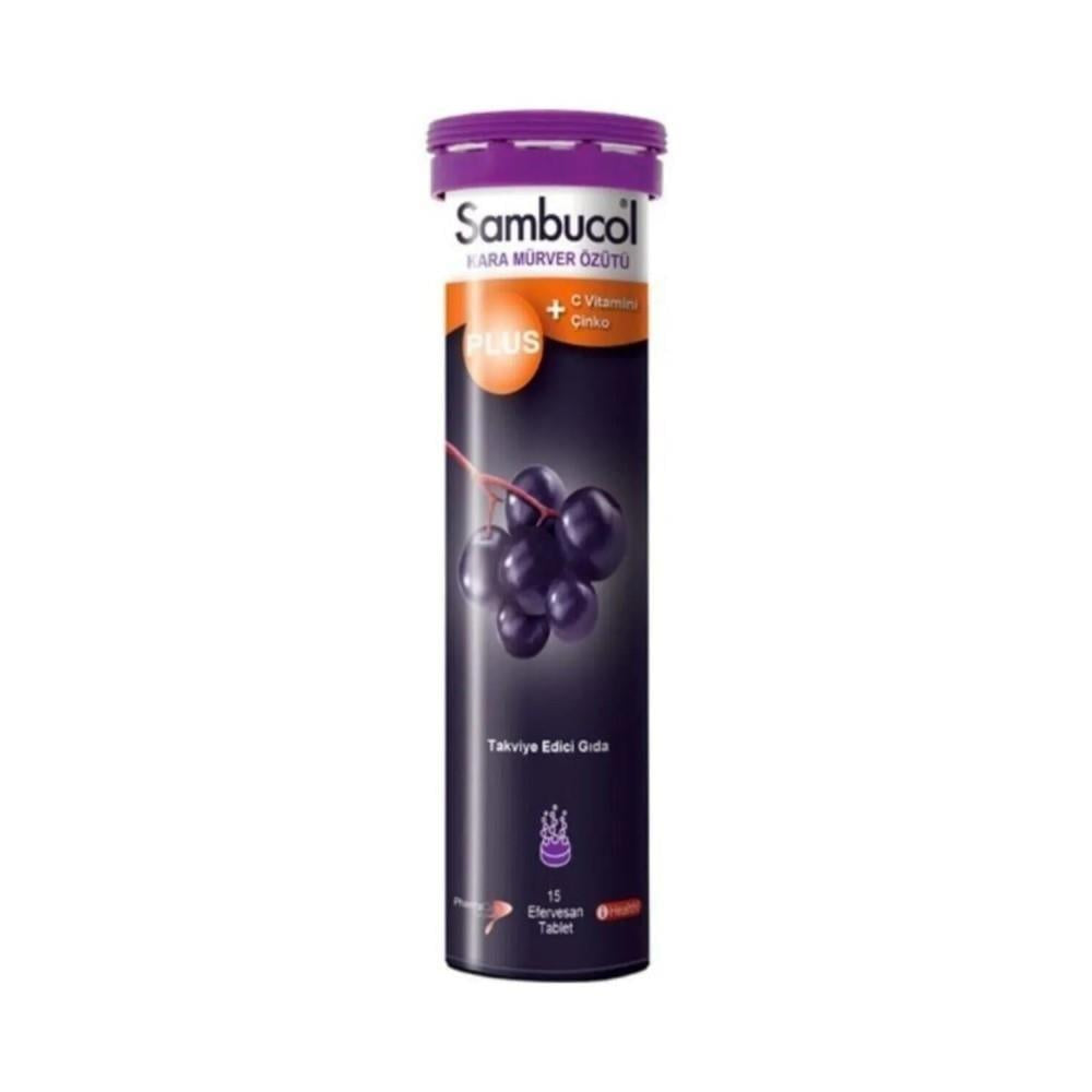 Sambucol Effervescent Vitamin C Supplement with Black Elderberry - Natural Immune Booster for Cold &amp; Flu Relief
