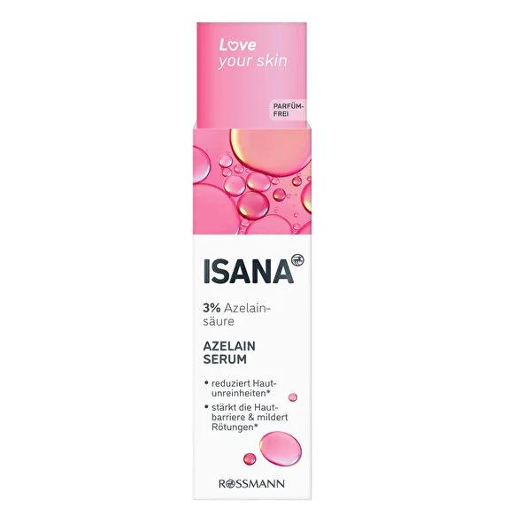 Isana Azelaic Acid Skin Serum - Reduces Spots &amp; Hyperpigmentation, Vegan &amp; Dermatologically Tested, 30ml