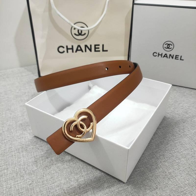 Chanel Calfskin CC Heart Coco In Love Women Belt &
