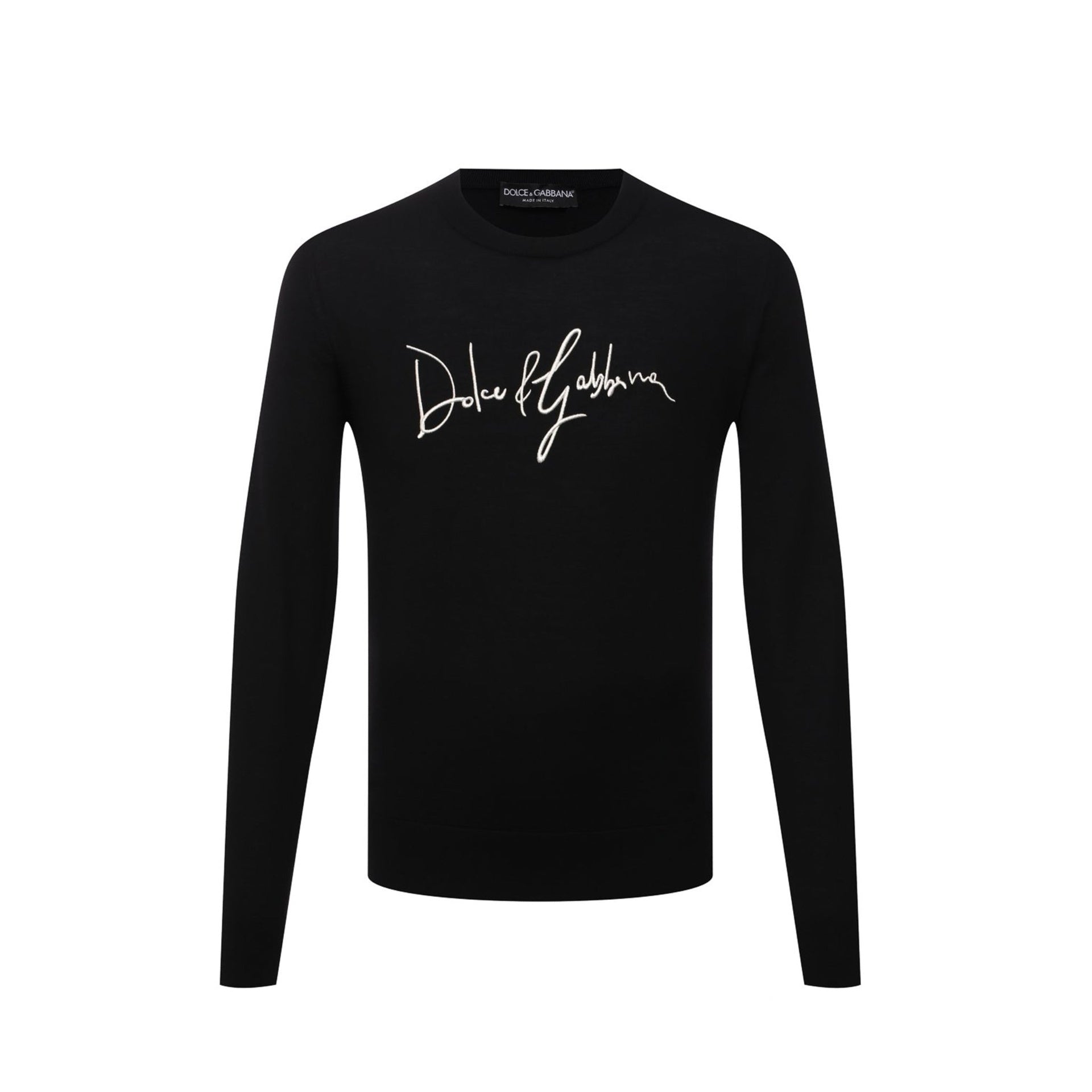 Dolce &amp; Gabbana Logo Embroidered Wool Sweater