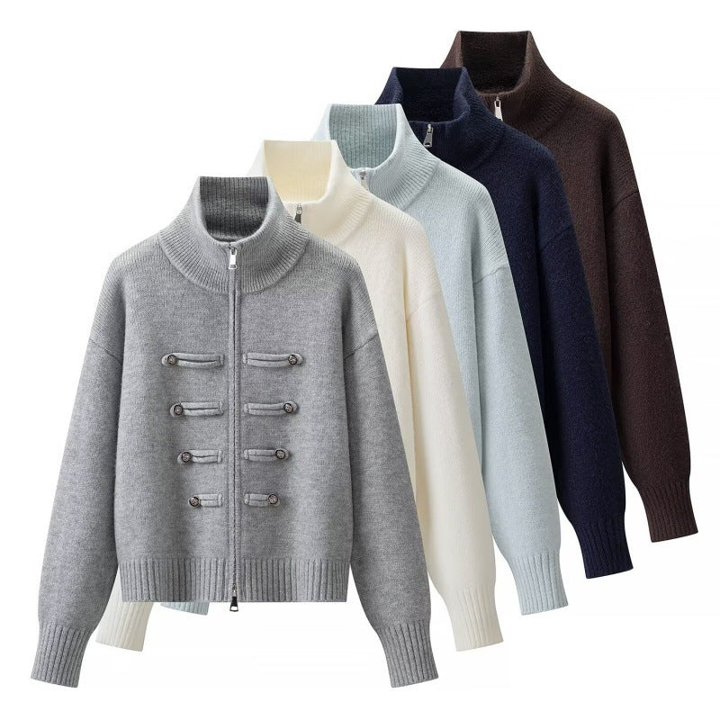 Womens Knitted Open Front Cardigan