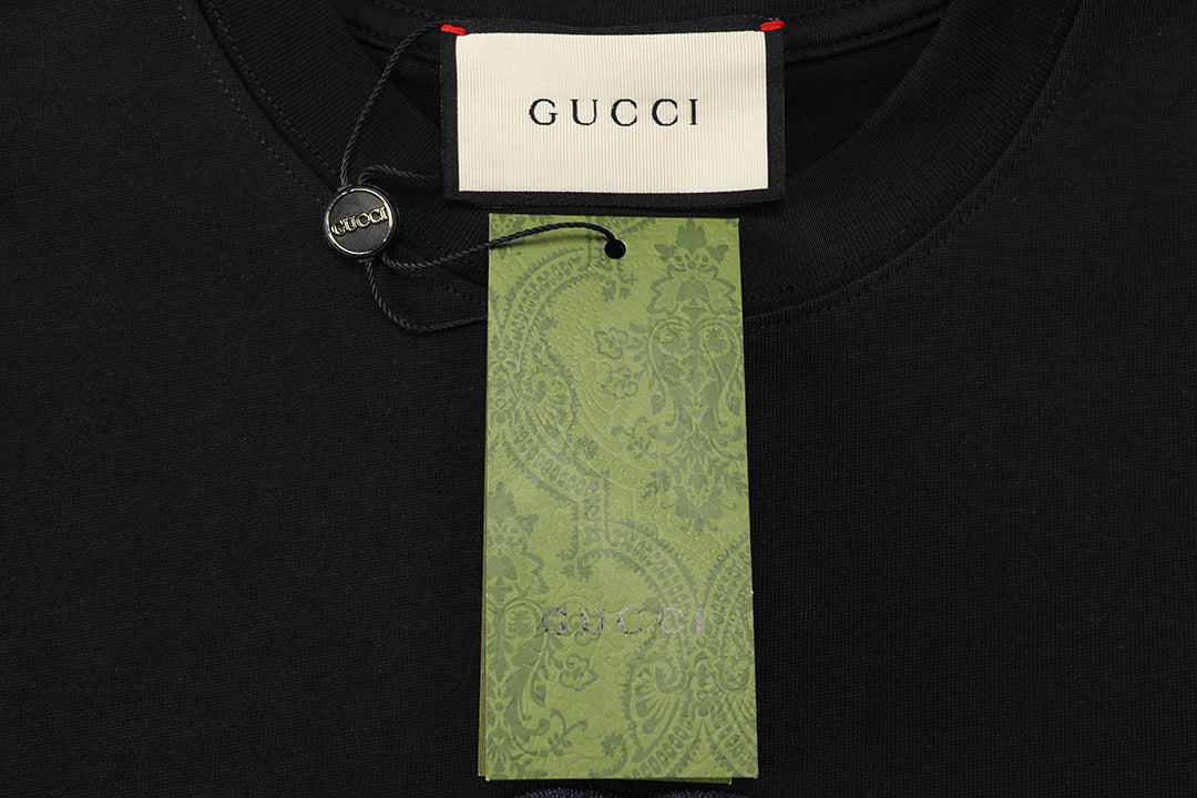 Gucci T-Shirt Black Crewneck Premium Cotton – Luxury Casual Wear