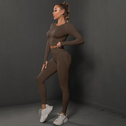 Seamless Pleated Yoga Suits