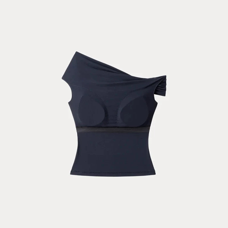 Off-Shoulder Slim Fit Dress Set with Built-in Padding