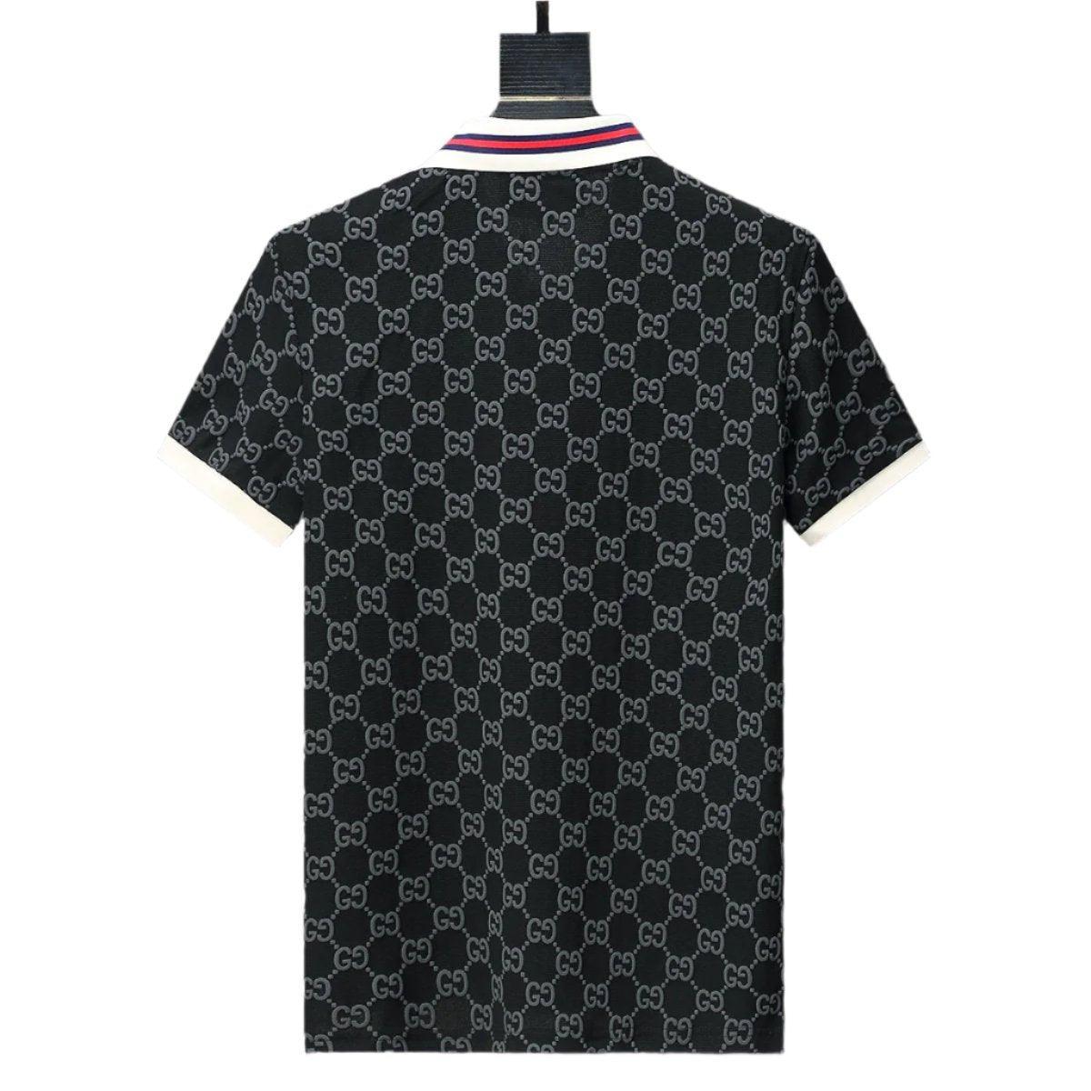Gucci Black Collar T-Shirt – Premium Cotton Luxury Tee