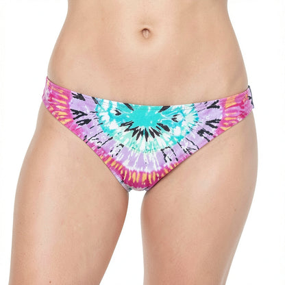 Salt + Cove Tie-Dye Juniors Totally Printed Hipster Bikini Bottom, Size S