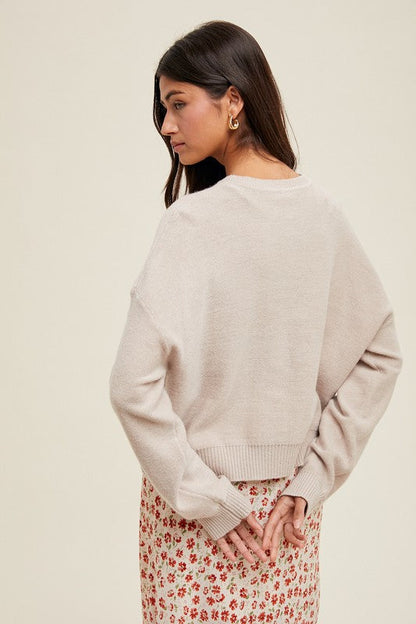 Henley Button-up Sweater: Shell